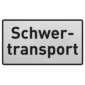 Bord SCHWERTRANSPORT Begeleidingsvoertuig